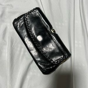 Hobo black leather wallet